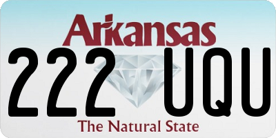 AR license plate 222UQU