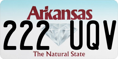 AR license plate 222UQV