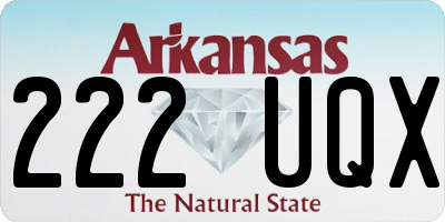 AR license plate 222UQX