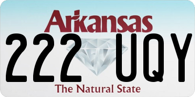 AR license plate 222UQY