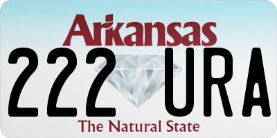 AR license plate 222URA