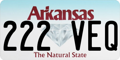 AR license plate 222VEQ