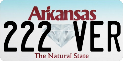 AR license plate 222VER