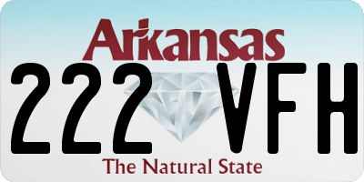AR license plate 222VFH