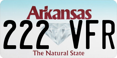 AR license plate 222VFR
