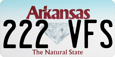 AR license plate 222VFS