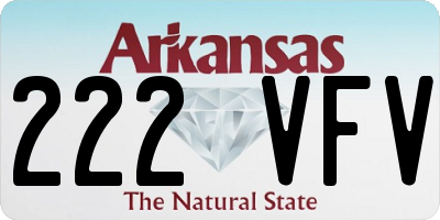 AR license plate 222VFV
