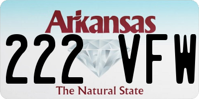 AR license plate 222VFW