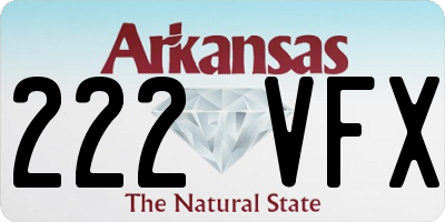 AR license plate 222VFX