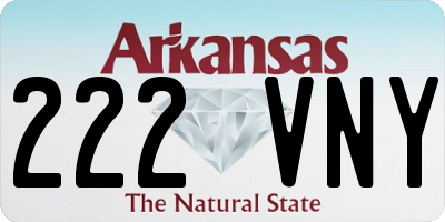 AR license plate 222VNY
