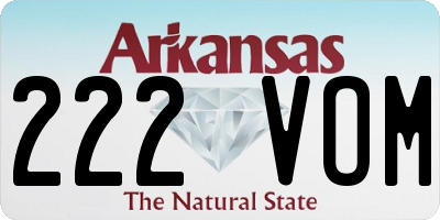 AR license plate 222VOM