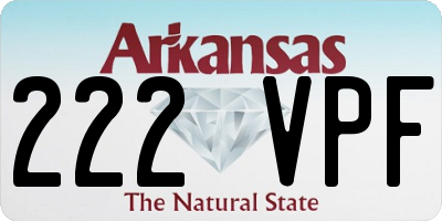AR license plate 222VPF