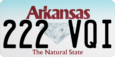 AR license plate 222VQI