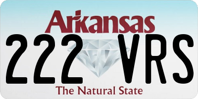 AR license plate 222VRS