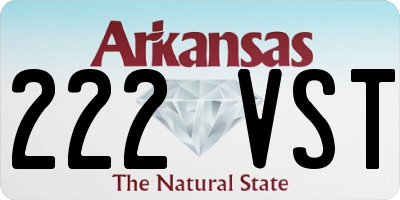 AR license plate 222VST