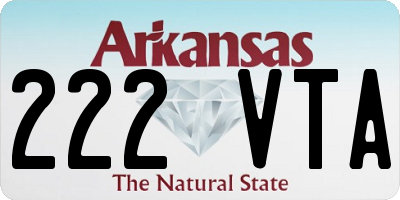 AR license plate 222VTA