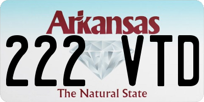 AR license plate 222VTD