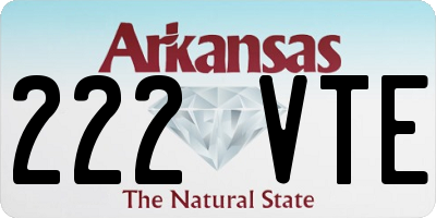 AR license plate 222VTE