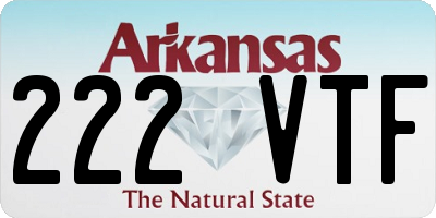 AR license plate 222VTF
