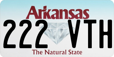 AR license plate 222VTH