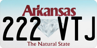 AR license plate 222VTJ