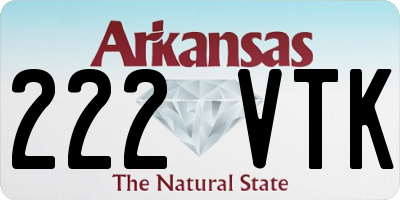 AR license plate 222VTK