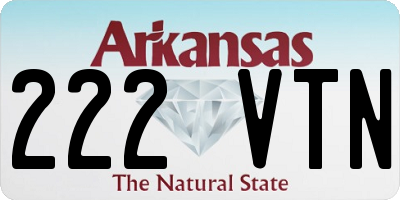 AR license plate 222VTN