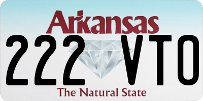 AR license plate 222VTO
