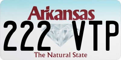 AR license plate 222VTP