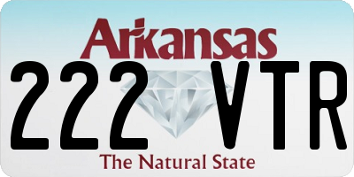 AR license plate 222VTR