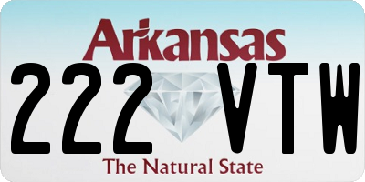 AR license plate 222VTW
