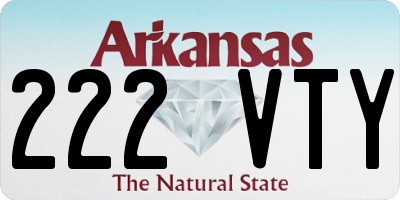 AR license plate 222VTY