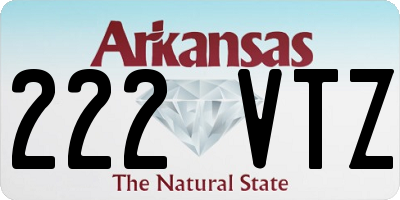 AR license plate 222VTZ