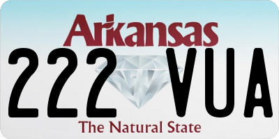 AR license plate 222VUA