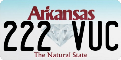 AR license plate 222VUC