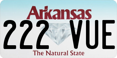 AR license plate 222VUE