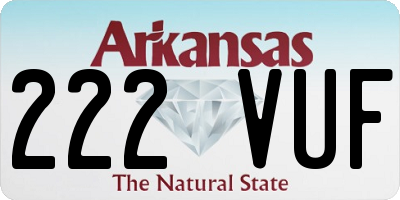 AR license plate 222VUF