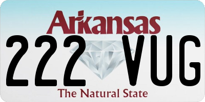 AR license plate 222VUG
