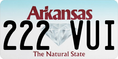 AR license plate 222VUI