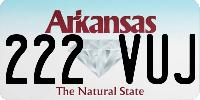 AR license plate 222VUJ