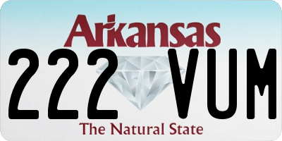 AR license plate 222VUM