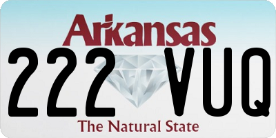 AR license plate 222VUQ