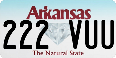 AR license plate 222VUU