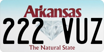 AR license plate 222VUZ