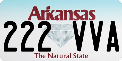 AR license plate 222VVA
