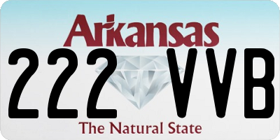 AR license plate 222VVB