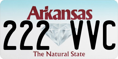 AR license plate 222VVC