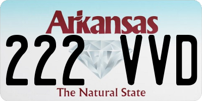 AR license plate 222VVD