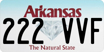 AR license plate 222VVF