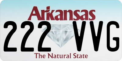 AR license plate 222VVG